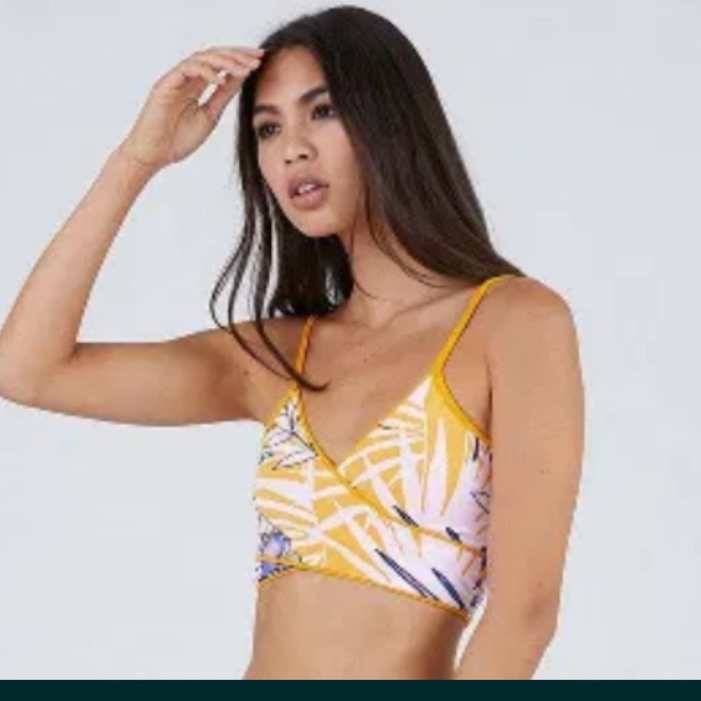 MAAJI GOLDEN YELLOW REVERSIBLE BIKINI TOP LARGE